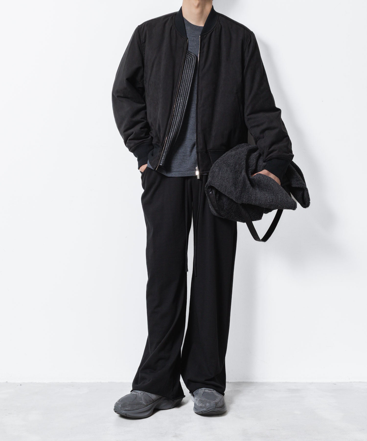 VEIN ヴェインのFINE TERRY EASY WIDE TROUSERS - BLACKの公式通販サイトsession福岡セレクトショップ