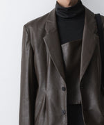 画像をギャラリービューアに読み込む, VEIN ヴェインのSYNTHETIC LEATHER 2B JKT - BROWNの公式通販サイトsession福岡セレクトショップ
