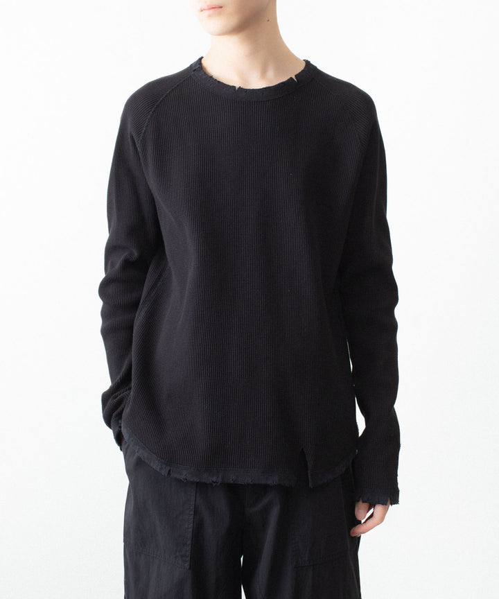 VEIN ヴェインの30//2 WAFFLE RAGLAN L/S TEE - BLACKの公式通販サイトsession福岡セレクトショップ