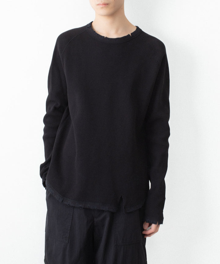 VEIN ヴェインの30//2 WAFFLE RAGLAN L/S TEE - BLACKの公式通販サイトsession福岡セレクトショップ