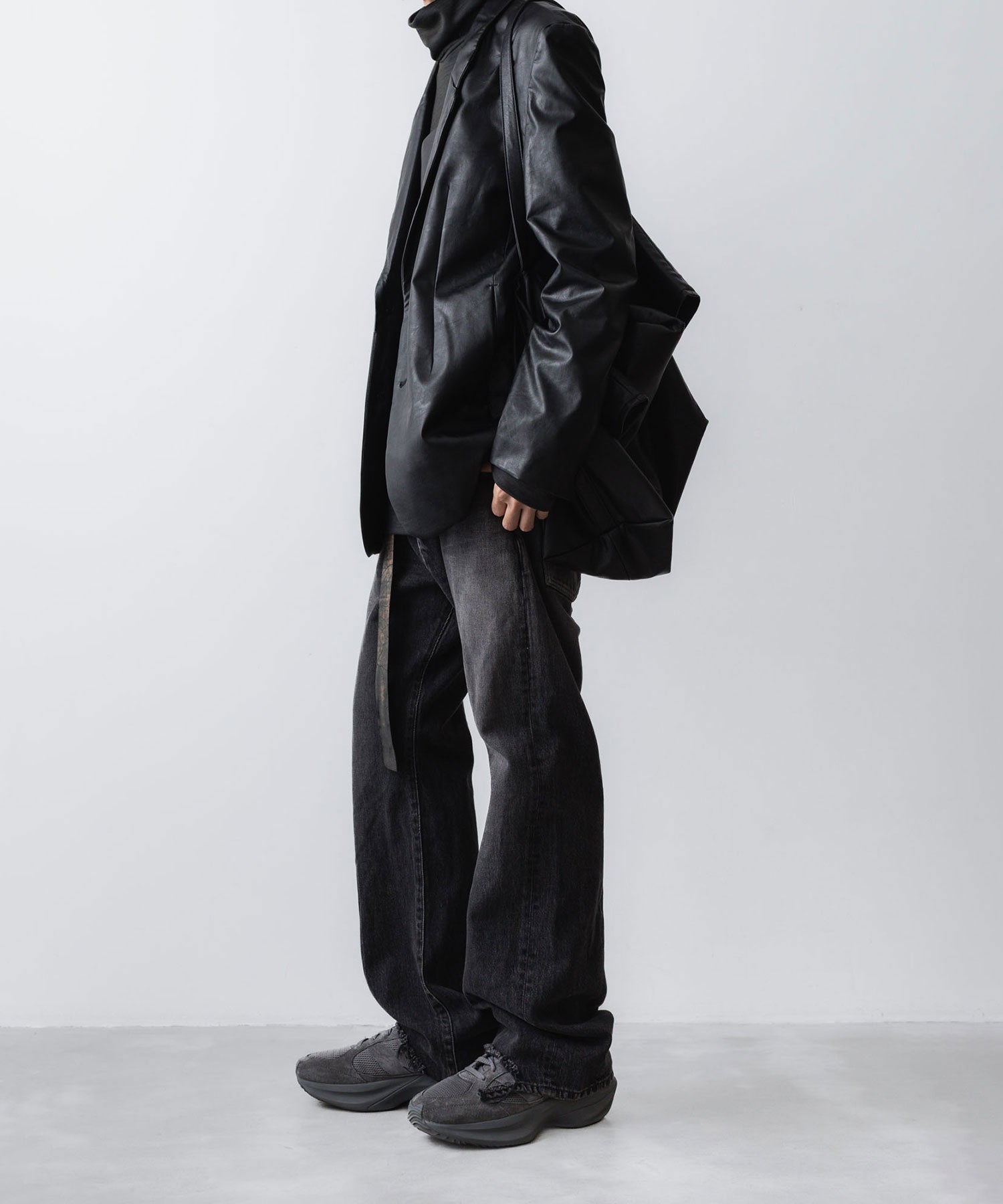 VEIN ヴェインのSYNTHETIC LEATHER 2B JKT - BLACK の公式通販サイトsession福岡セレクトショップ