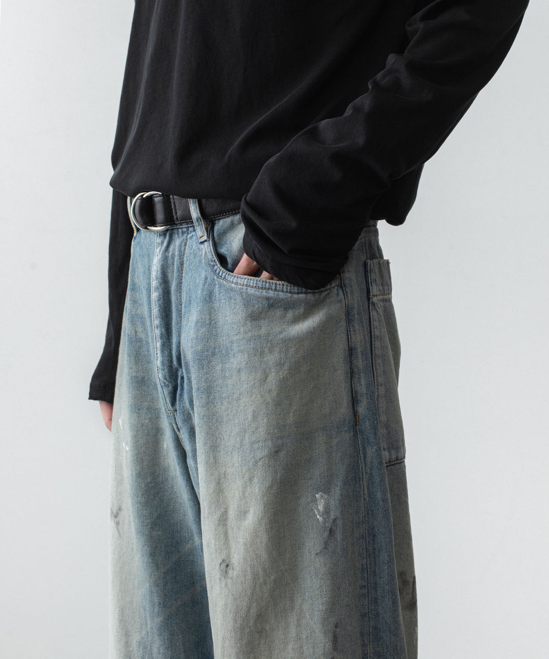 VEIN ヴェインの11OZ DENIM CUT OFF BAGGY JEANS - L.NAVYの公式通販サイトsession福岡セレクトショップ