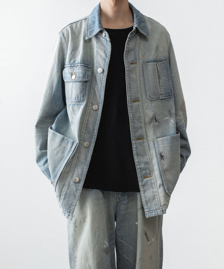 VEIN ヴェインの11OZ DENIM COVERALL JKT - L.NAVYの公式通販サイトsession福岡セレクトショップ
