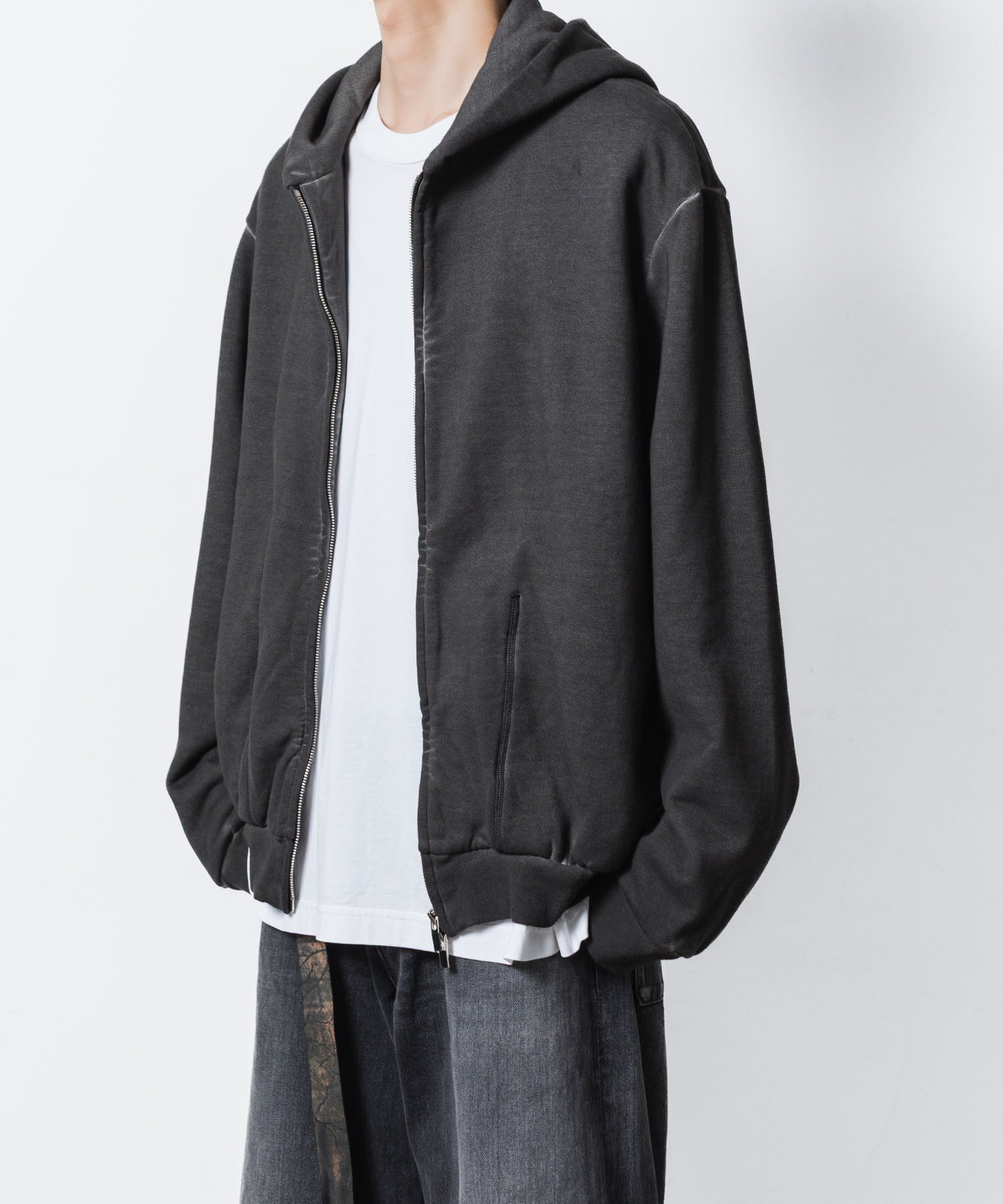 VEIN ヴェインのJUMBERCA TERRY COLD DYED ZIP UP HOODIE - GRAYの公式通販サイトsession福岡セレクトショップ