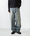 【 VEIN 】11OZ DENIM BAGGY JEANS - L.NAVY