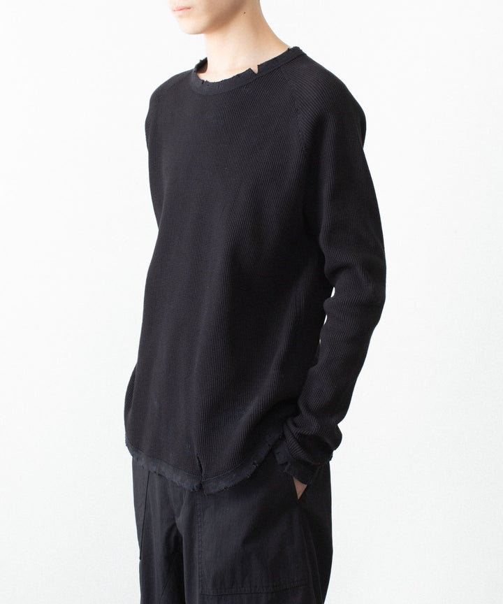 VEIN ヴェインの30//2 WAFFLE RAGLAN L/S TEE - BLACKの公式通販サイトsession福岡セレクトショップ