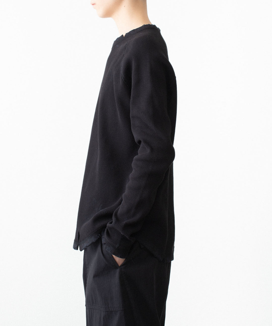 VEIN ヴェインの30//2 WAFFLE RAGLAN L/S TEE - BLACKの公式通販サイトsession福岡セレクトショップ