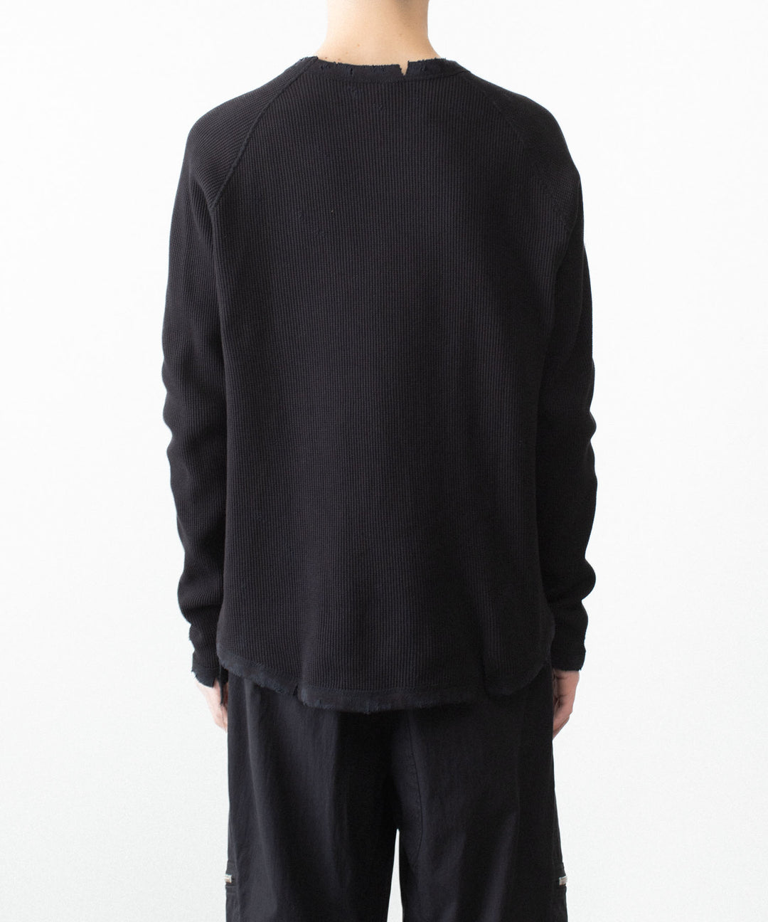 VEIN ヴェインの30//2 WAFFLE RAGLAN L/S TEE - BLACKの公式通販サイトsession福岡セレクトショップ