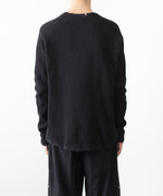 画像をギャラリービューアに読み込む, VEIN ヴェインの30//2 WAFFLE RAGLAN L/S TEE - BLACKの公式通販サイトsession福岡セレクトショップ
