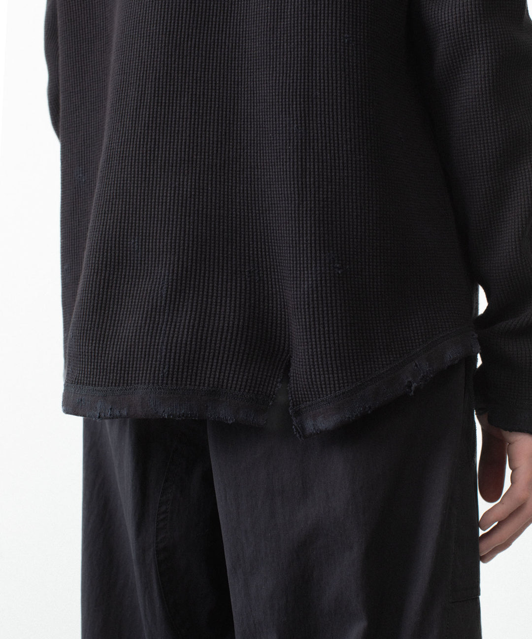 VEIN ヴェインの30//2 WAFFLE RAGLAN L/S TEE - BLACKの公式通販サイトsession福岡セレクトショップ