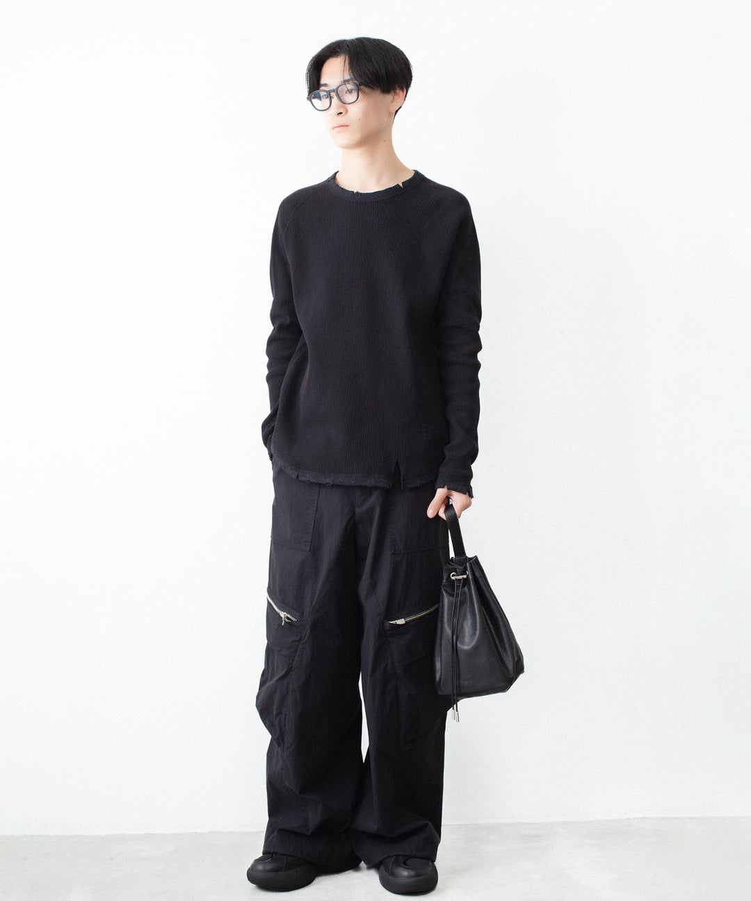 VEIN ヴェインの30//2 WAFFLE RAGLAN L/S TEE - BLACKの公式通販サイトsession福岡セレクトショップ
