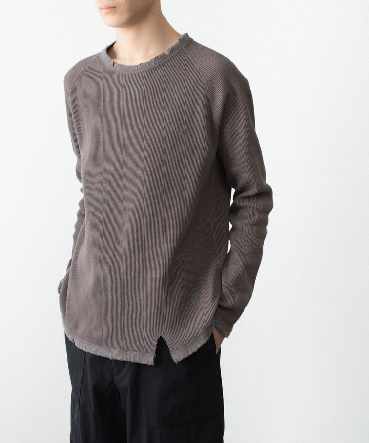 VEIN ヴェインの30//2 WAFFLE RAGLAN L/S TEE - KHAKI GRAYの公式通販サイトsession福岡セレクトショップ