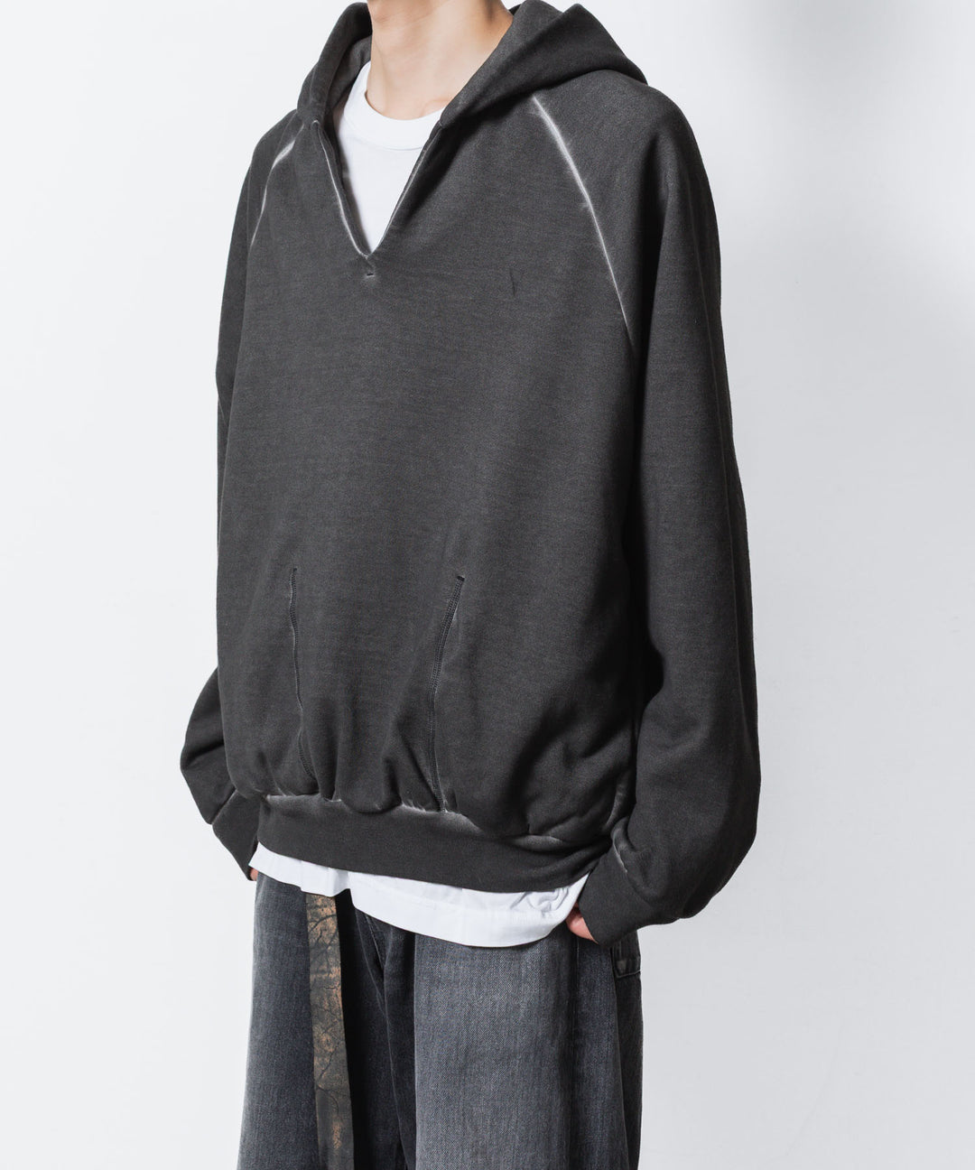 VEIN ヴェインのJUMBERCA TERRY COLD DYED SLIT HOODIE - GRAYの公式通販サイトsession福岡セレクトショップ
