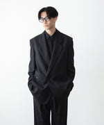 画像をギャラリービューアに読み込む, VEIN ヴェインの3/60 HIGH TWIST WOOL TRO OVER JKT - BLACKの公式通販サイトsession福岡セレクトショップ
