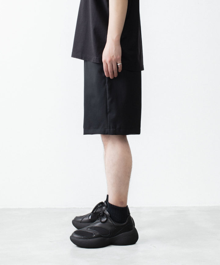 VEIN ヴェインの3/60 HIGH TWIST WOOL TRO EASY SHORTS - BLACKの公式通販サイトsession福岡セレクトショップ