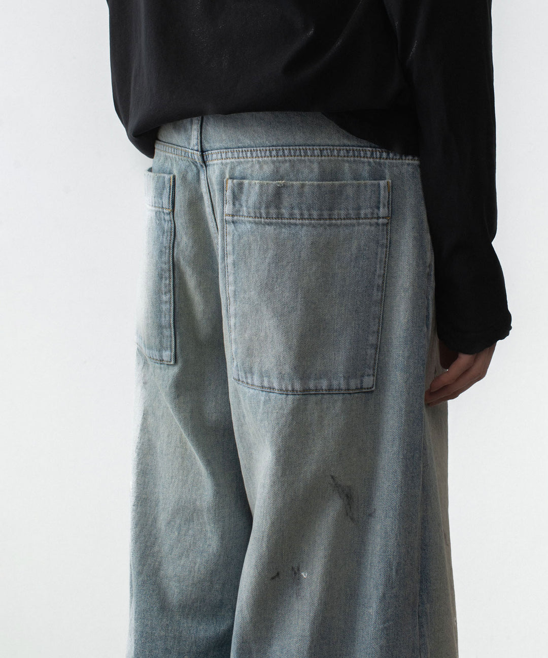 VEIN ヴェインの11OZ DENIM CUT OFF BAGGY JEANS - L.NAVYの公式通販サイトsession福岡セレクトショップ