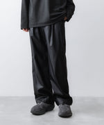 画像をギャラリービューアに読み込む, VEIN ヴェインのSYNTHETIC LEATHER 1TUCK TROUSERS - BLACKの公式通販サイトsession福岡セレクトショップ
