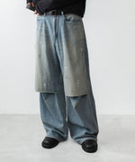 画像をギャラリービューアに読み込む, VEIN ヴェインの11OZ DENIM CUT OFF BAGGY JEANS - L.NAVYの公式通販サイトsession福岡セレクトショップ

