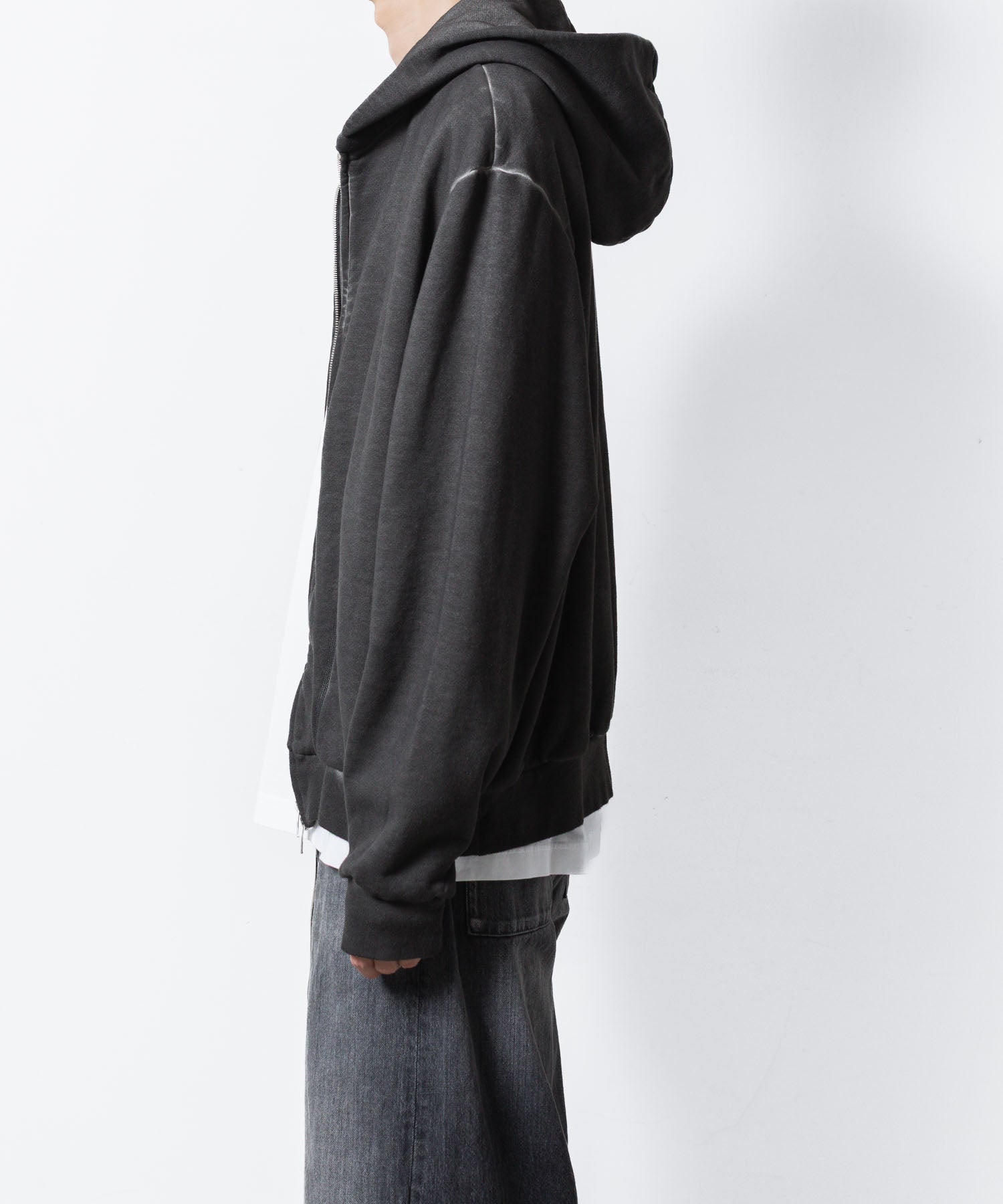 VEIN ヴェインのJUMBERCA TERRY COLD DYED ZIP UP HOODIE - GRAYの公式通販サイトsession福岡セレクトショップ