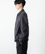 画像をギャラリービューアに読み込む, VEIN ヴェインのSULFUR DYED CHINO CLOTH WORK JKT - BLACKの公式通販サイトsession福岡セレクトショップ
