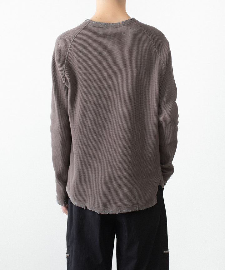 VEIN ヴェインの30//2 WAFFLE RAGLAN L/S TEE - KHAKI GRAYの公式通販サイトsession福岡セレクトショップ