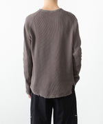 画像をギャラリービューアに読み込む, VEIN ヴェインの30//2 WAFFLE RAGLAN L/S TEE - KHAKI GRAYの公式通販サイトsession福岡セレクトショップ
