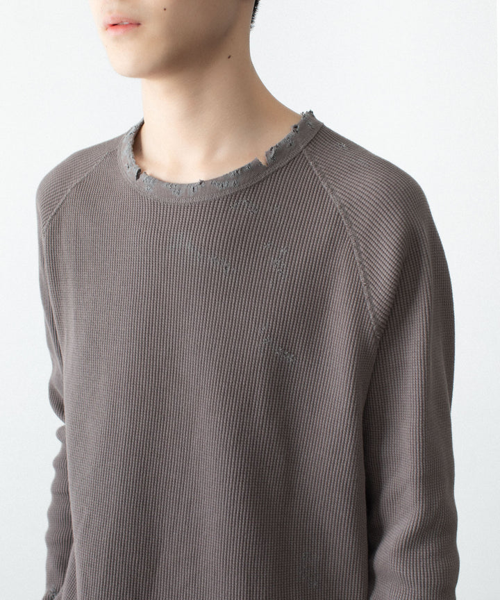 VEIN ヴェインの30//2 WAFFLE RAGLAN L/S TEE - KHAKI GRAYの公式通販サイトsession福岡セレクトショップ