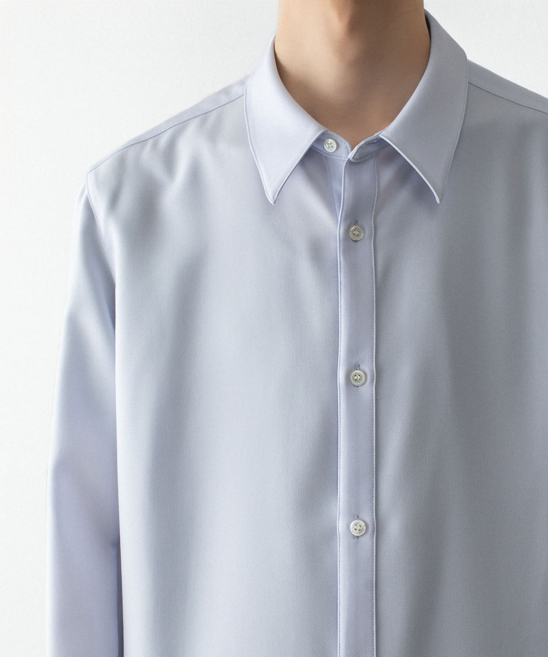 ATTACHMENT アタッチメントのPE COMPACT TWILL REGULAR COLLAR DRESS SHIRT - L.BLUEの公式通販サイトsession福岡セレクトショップ