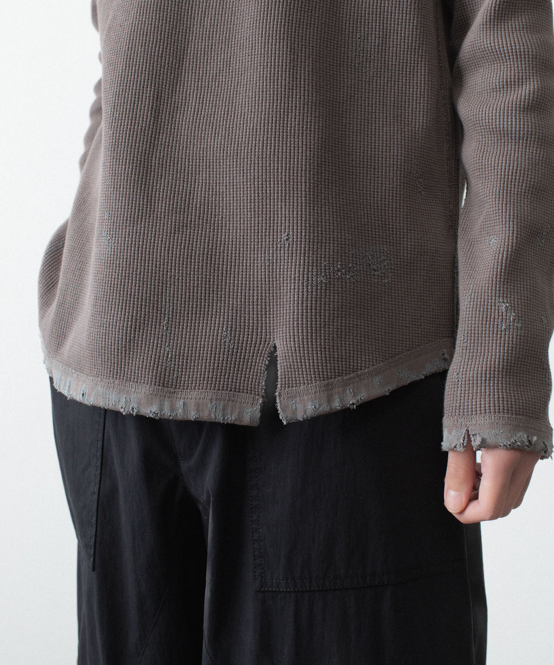 VEIN ヴェインの30//2 WAFFLE RAGLAN L/S TEE - KHAKI GRAYの公式通販サイトsession福岡セレクトショップ