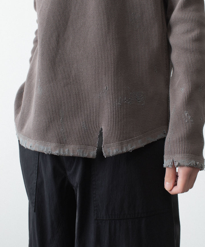 VEIN ヴェインの30//2 WAFFLE RAGLAN L/S TEE - KHAKI GRAYの公式通販サイトsession福岡セレクトショップ