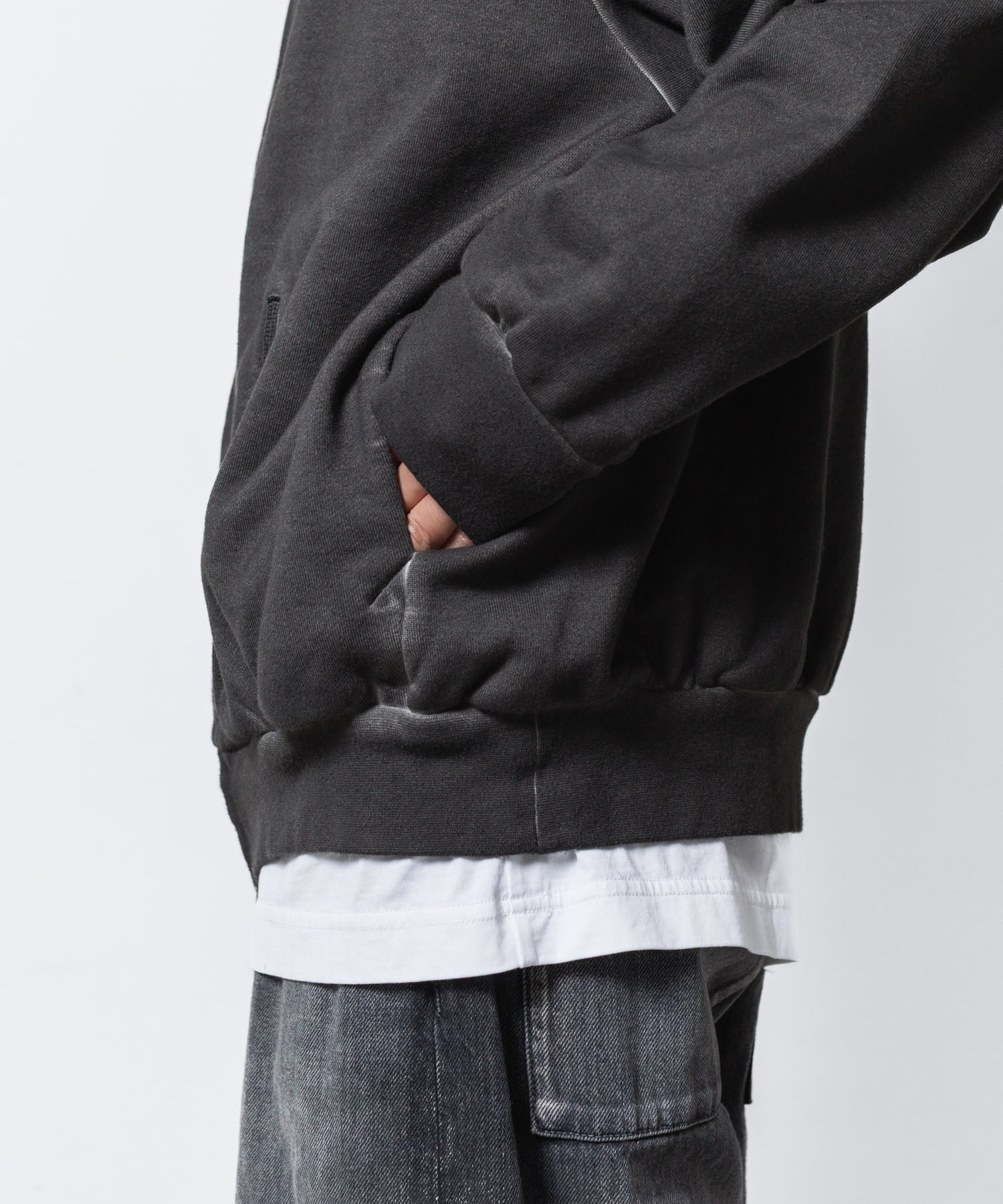 VEIN ヴェインのJUMBERCA TERRY COLD DYED ZIP UP HOODIE - GRAYの公式通販サイトsession福岡セレクトショップ