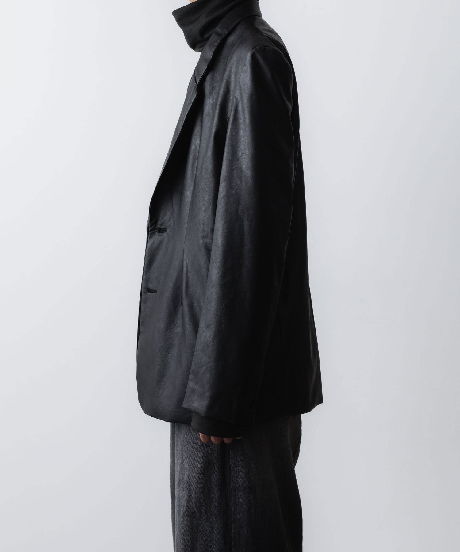 VEIN ヴェインのSYNTHETIC LEATHER 2B JKT - BLACK の公式通販サイトsession福岡セレクトショップ