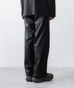 画像をギャラリービューアに読み込む, VEIN ヴェインのSYNTHETIC LEATHER 1TUCK TROUSERS - BLACKの公式通販サイトsession福岡セレクトショップ
