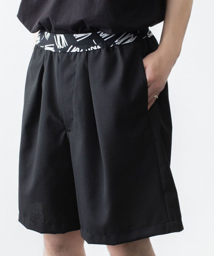 VEIN ヴェインの3/60 HIGH TWIST WOOL TRO EASY SHORTS - BLACKの公式通販サイトsession福岡セレクトショップ