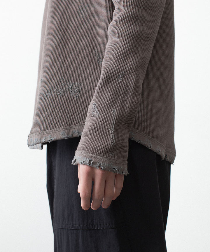 VEIN ヴェインの30//2 WAFFLE RAGLAN L/S TEE - KHAKI GRAYの公式通販サイトsession福岡セレクトショップ