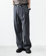 画像をギャラリービューアに読み込む, VEIN ヴェインの3/60 HIGH TWIST WOOL TRO EASY TROUSERS - D.GRAYの公式通販サイトsession福岡セレクトショップ
