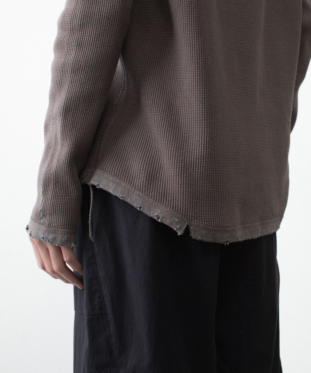 VEIN ヴェインの30//2 WAFFLE RAGLAN L/S TEE - KHAKI GRAYの公式通販サイトsession福岡セレクトショップ