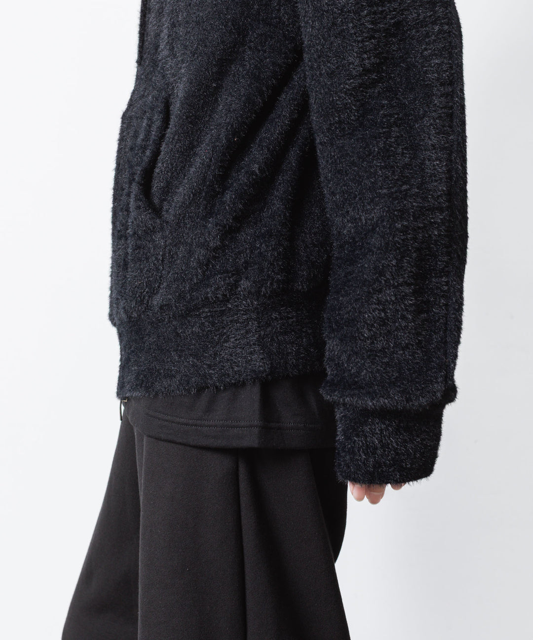 VEIN ヴェインのMALL YARN JERSEY ZIP UP HOODIE - BLACKの公式通販サイトsession福岡セレクトショップ