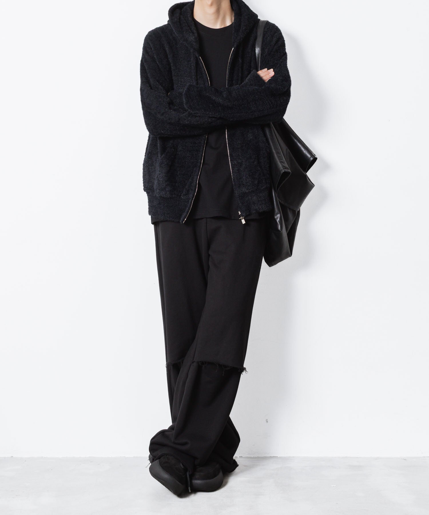 VEIN ヴェインのMALL YARN JERSEY ZIP UP HOODIE - BLACKの公式通販サイトsession福岡セレクトショップ