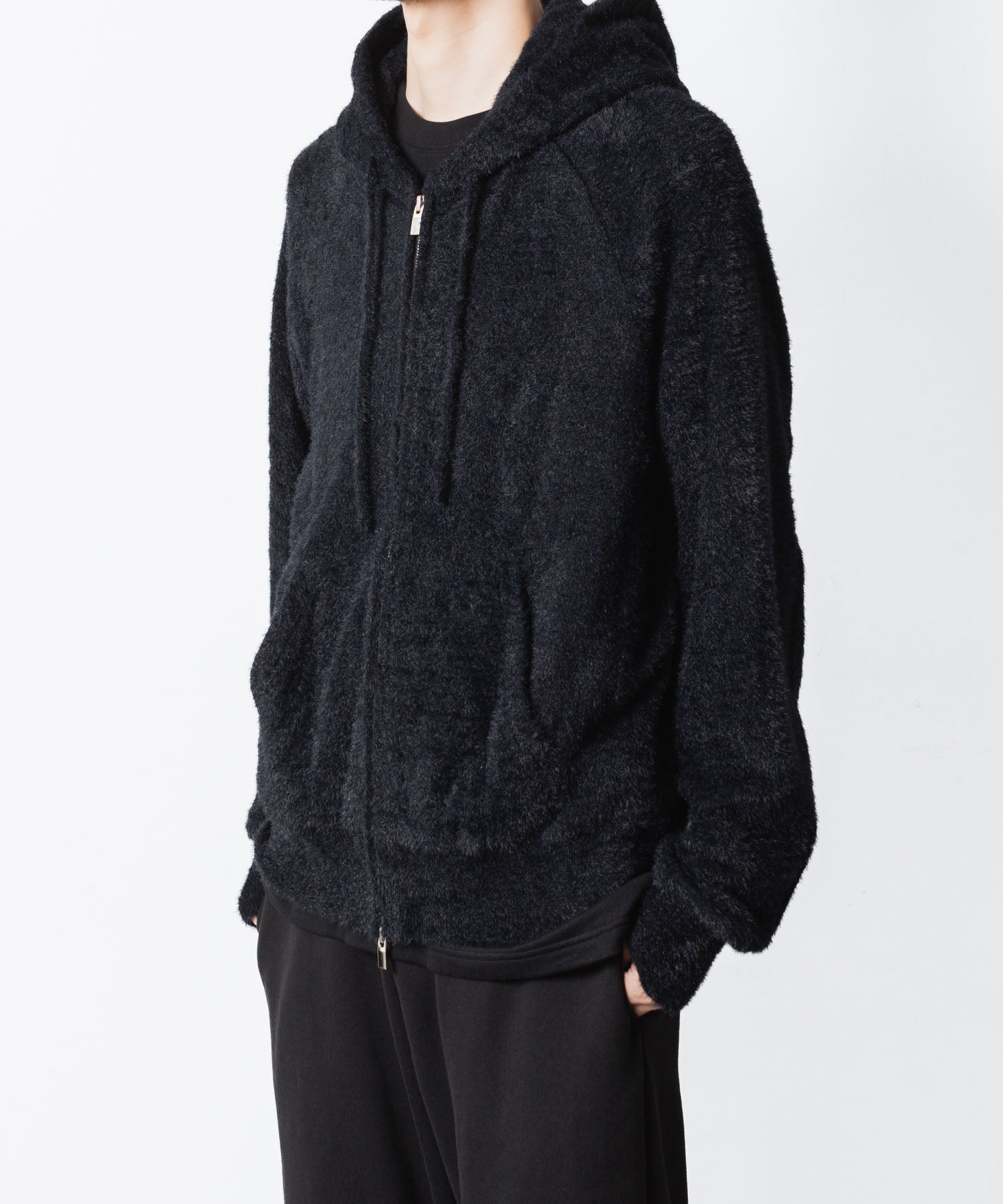 VEIN ヴェインのMALL YARN JERSEY ZIP UP HOODIE - BLACKの公式通販サイトsession福岡セレクトショップ