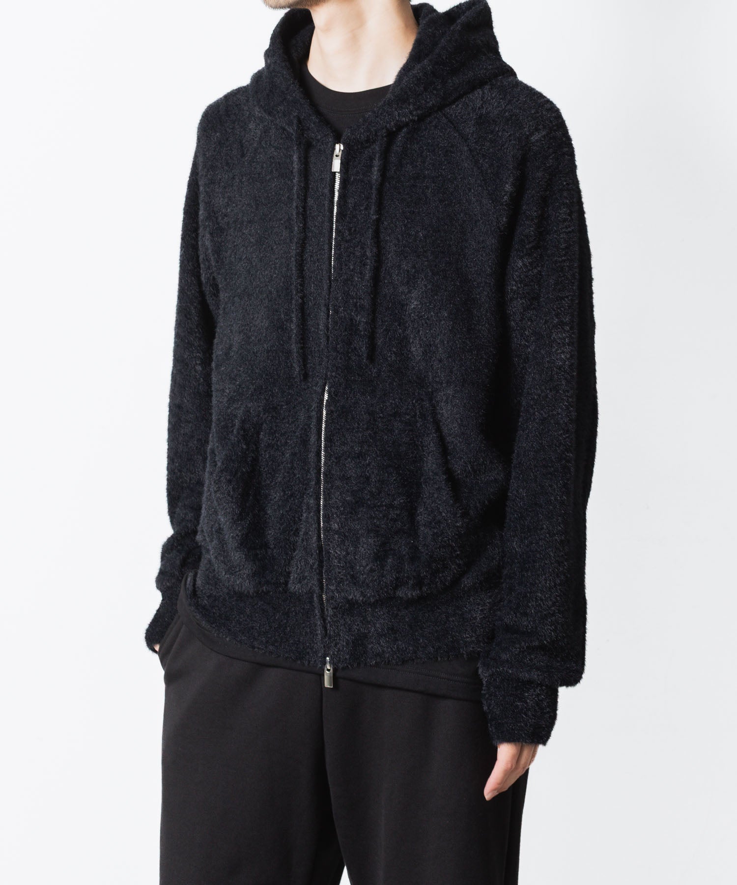 VEIN ヴェインのMALL YARN JERSEY ZIP UP HOODIE - BLACKの公式通販サイトsession福岡セレクトショップ