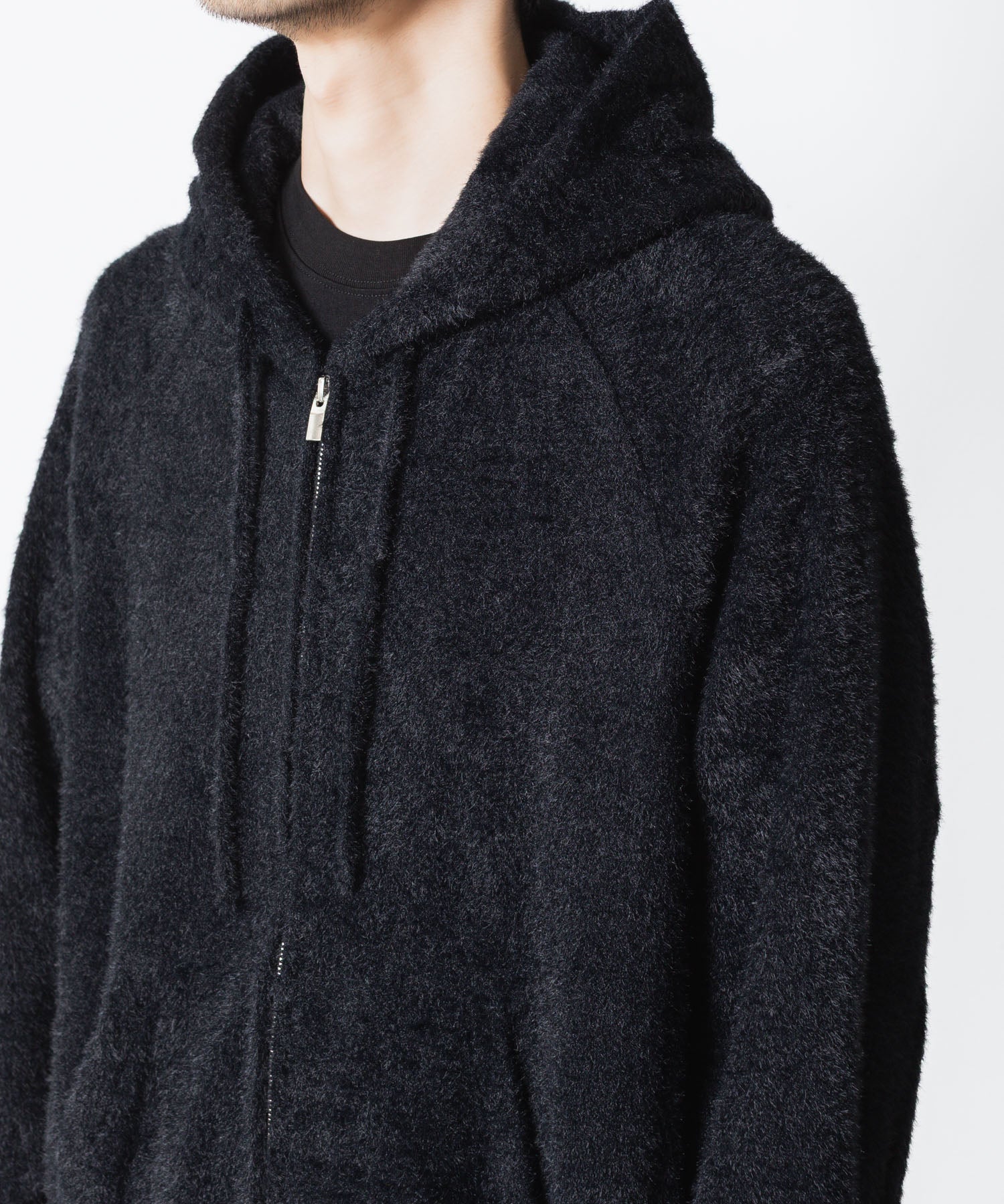 VEIN ヴェインのMALL YARN JERSEY ZIP UP HOODIE - BLACKの公式通販サイトsession福岡セレクトショップ
