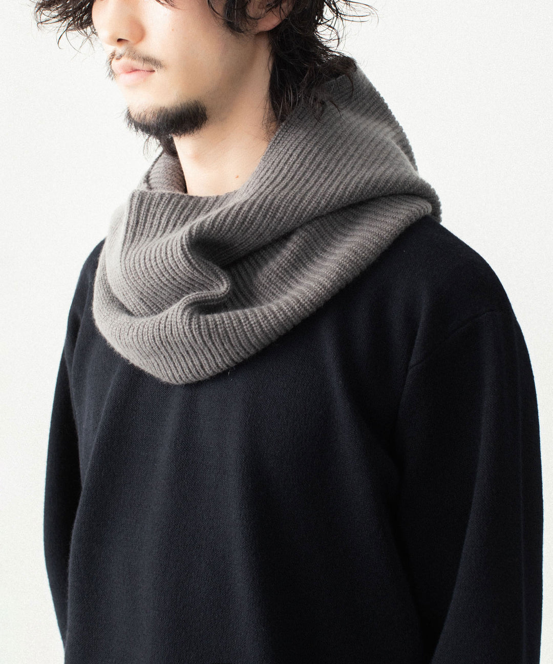 VEIN ヴェインのWOOL CASHMERE KNIT BALACLAVA - KHAKI GRAYの公式通販サイトsession福岡セレクトショップ
