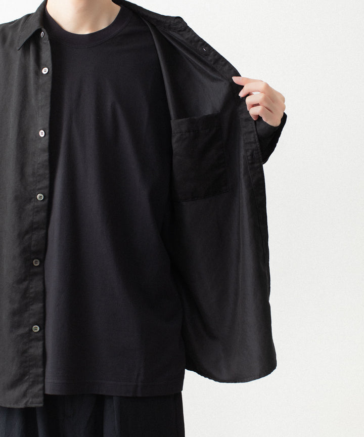 VEIN ヴェインのSYNTHETIC SUEDE L/S SHIRT - BLACKの公式通販サイトsession福岡セレクトショップ