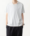 【 VEIN 】100/3 SUEDE JERSEY PIERCED S/S TEE - WHITE