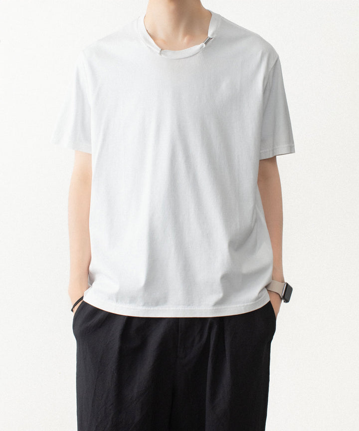 VEIN ヴェインの100/3 SUEDE JERSEY PIERCED S/S TEE - WHITEの公式通販サイトsession福岡セレクトショップ