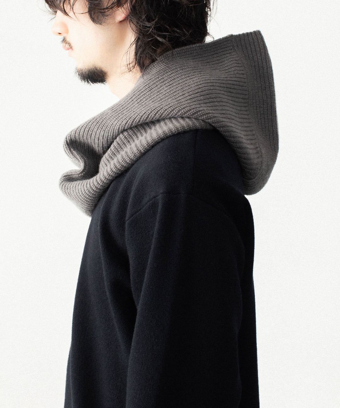 VEIN ヴェインのWOOL CASHMERE KNIT BALACLAVA - KHAKI GRAYの公式通販サイトsession福岡セレクトショップ