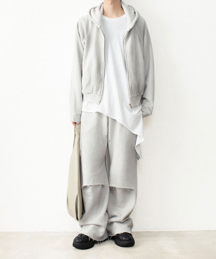 VEIN ヴェインのBRUSHED TERRY CUTOFF BAGGY TROUSERS - OFF WHITEの公式通販サイトsession福岡セレクトショップ