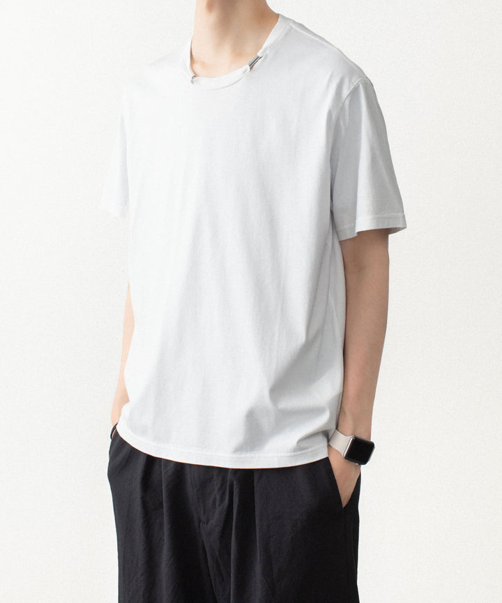 VEIN ヴェインの100/3 SUEDE JERSEY PIERCED S/S TEE - WHITEの公式通販サイトsession福岡セレクトショップ