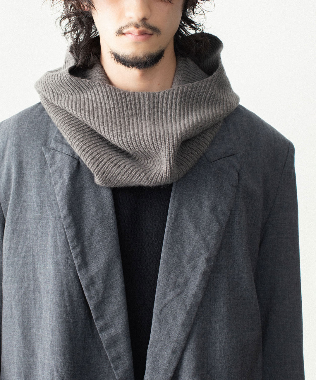 VEIN ヴェインのWOOL CASHMERE KNIT BALACLAVA - KHAKI GRAYの公式通販サイトsession福岡セレクトショップ